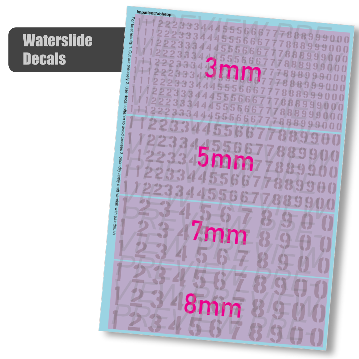 Just Numbers Stencil