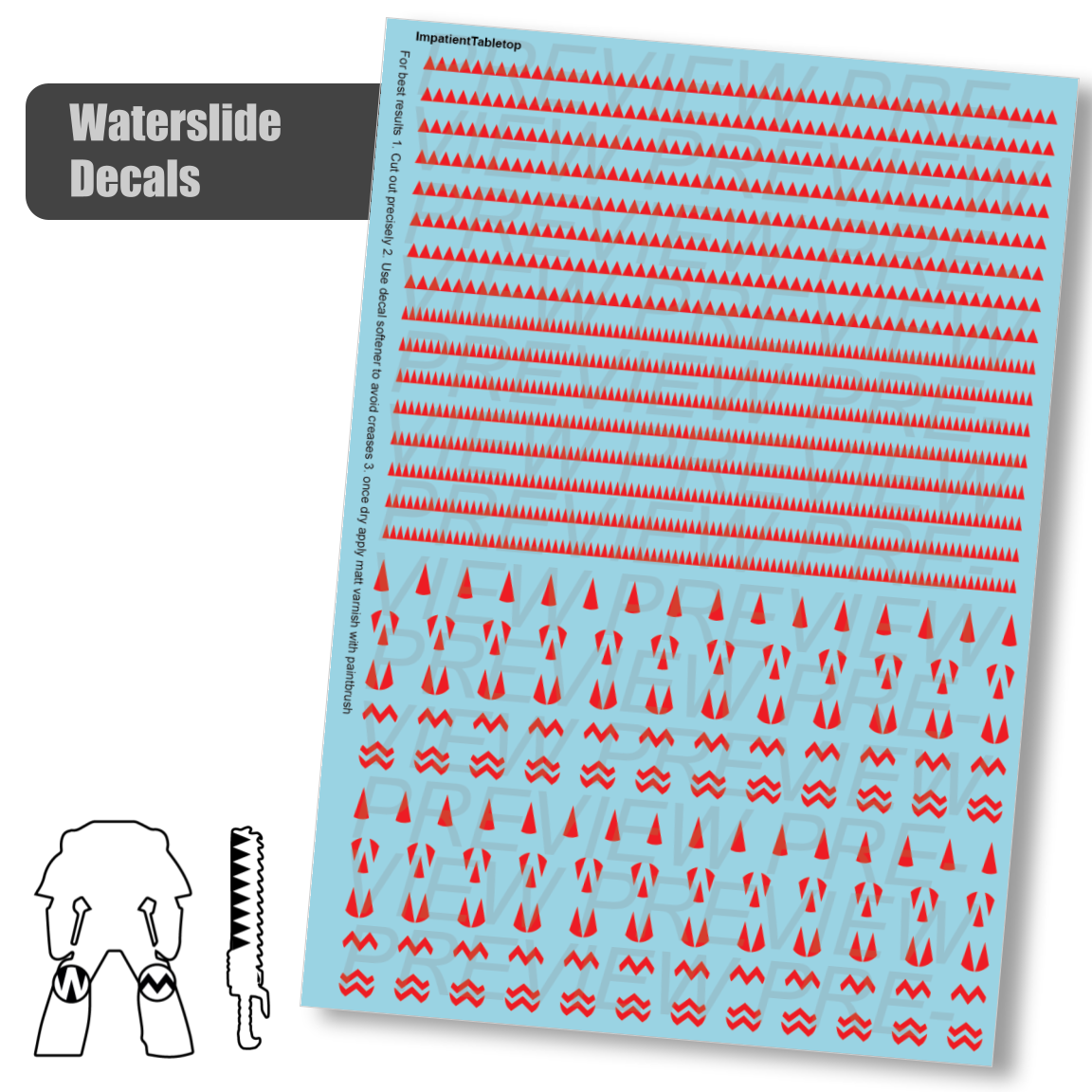 Knee and Weapon Markings Triangles