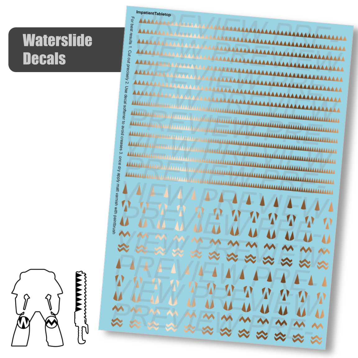 Knee and Weapon Markings Triangles