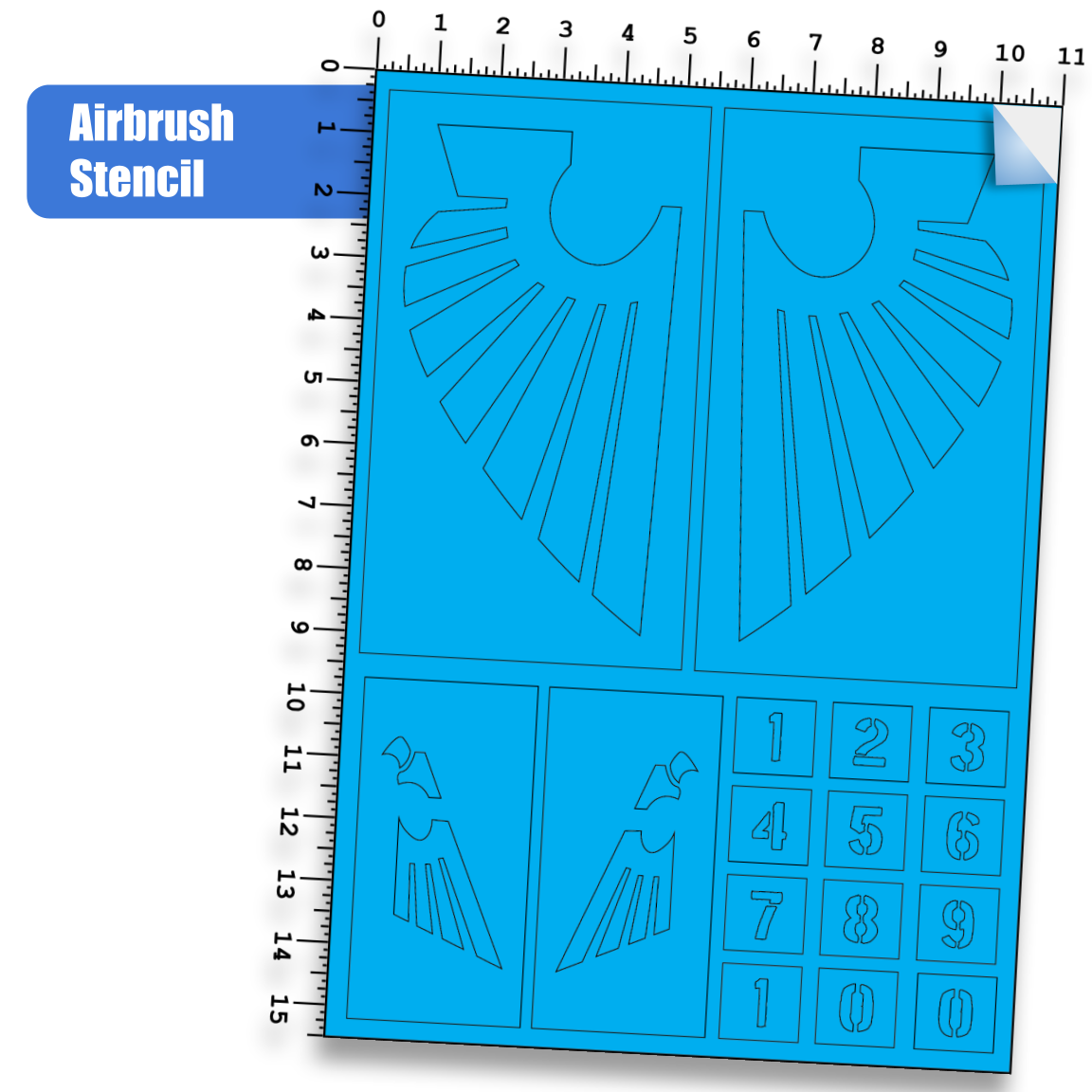 Stencil Aircraft Wings