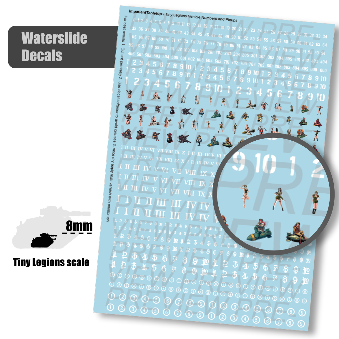 Tank Numbers and Pin-ups Tiny