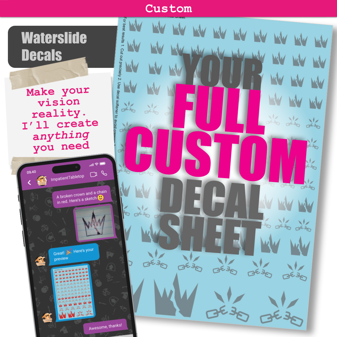 Full Custom Decal Sheet