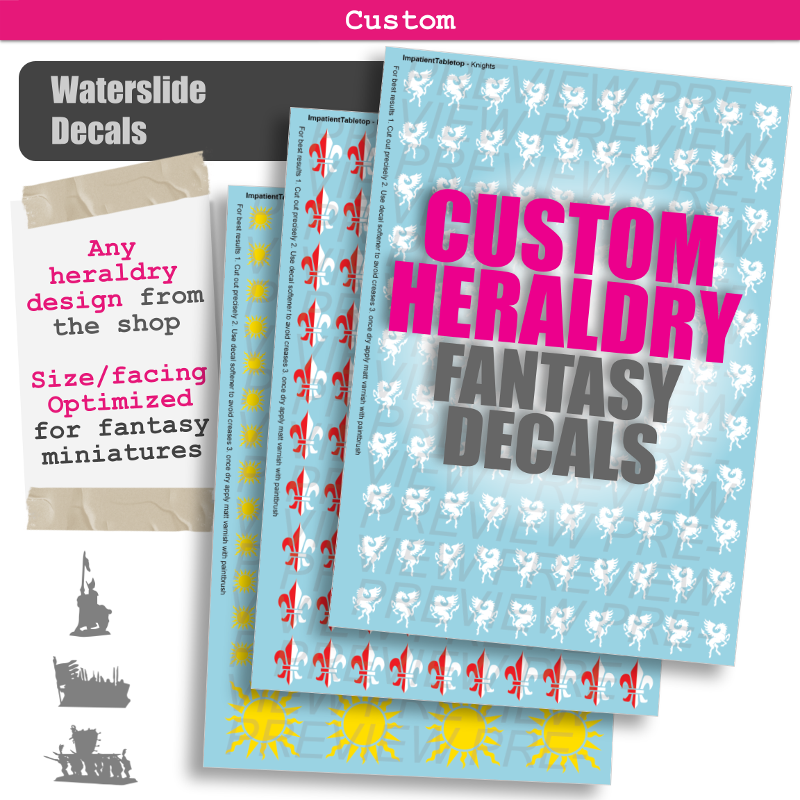 Custom Heraldry Decal Sheet