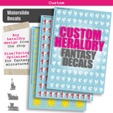 Custom Heraldry Decal Sheet