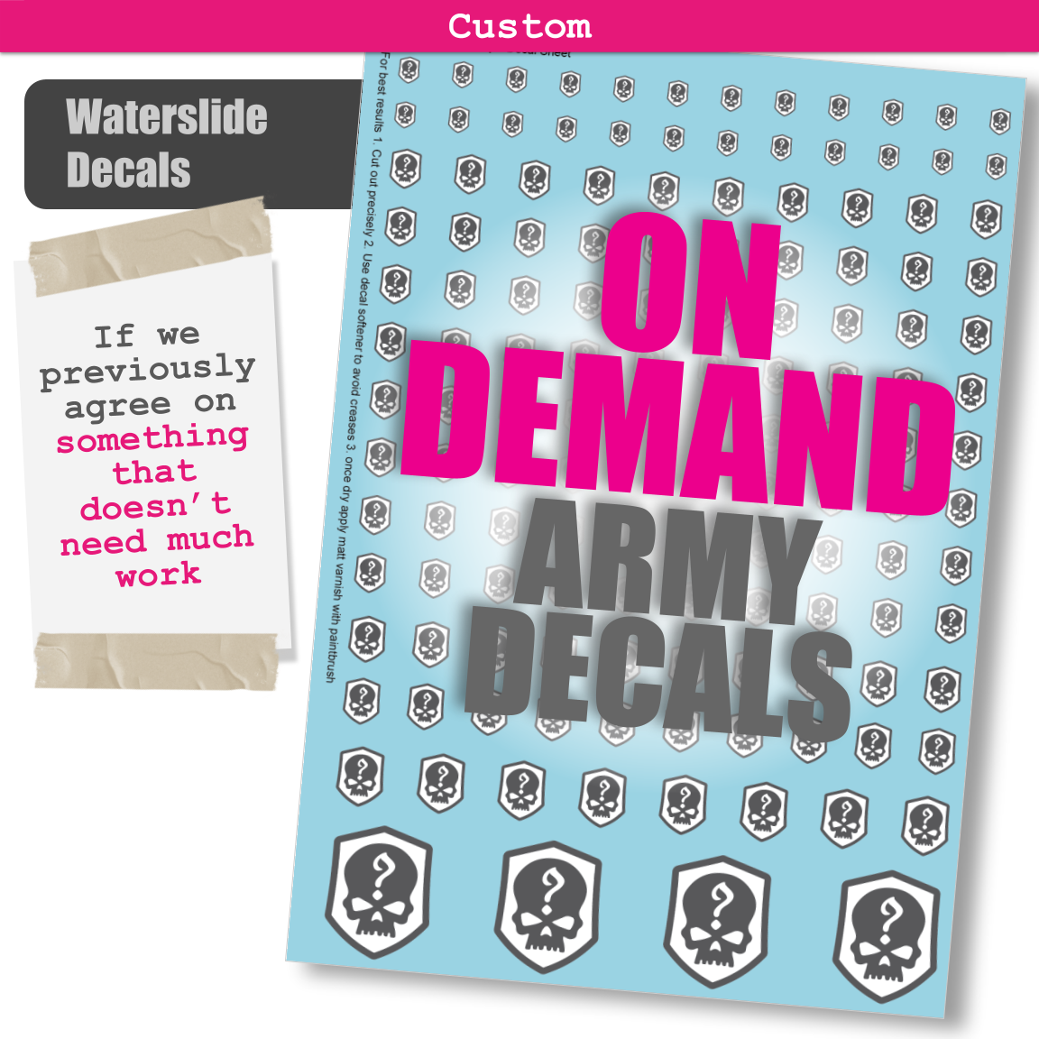 On-Demand Decal Sheet