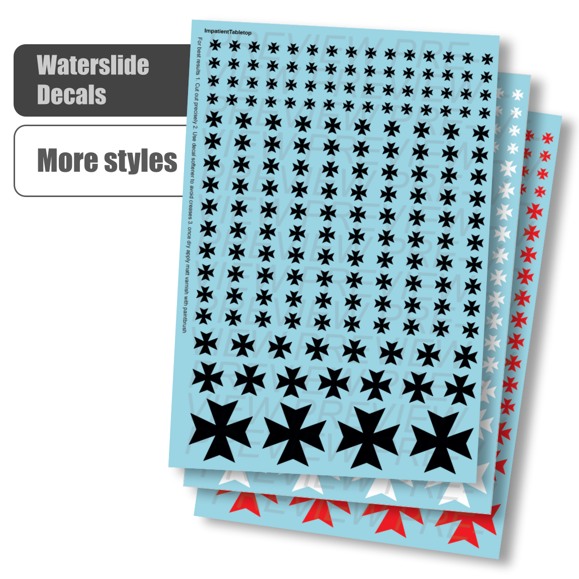 Samurai Clan Water Transfer Decals – 28mm Scale – Test Of Honour – Used Condition
