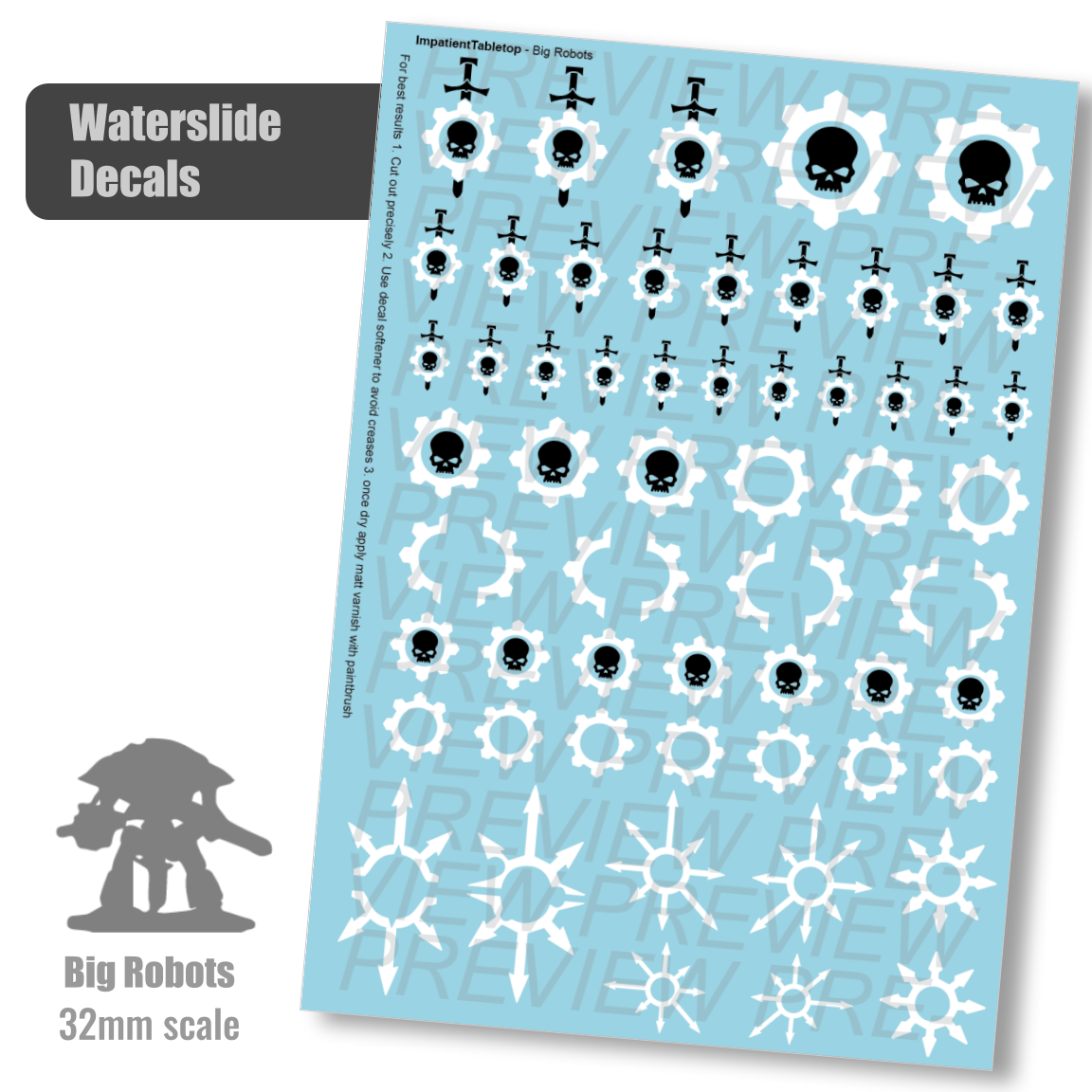 Skull Sword Cog Big Robots