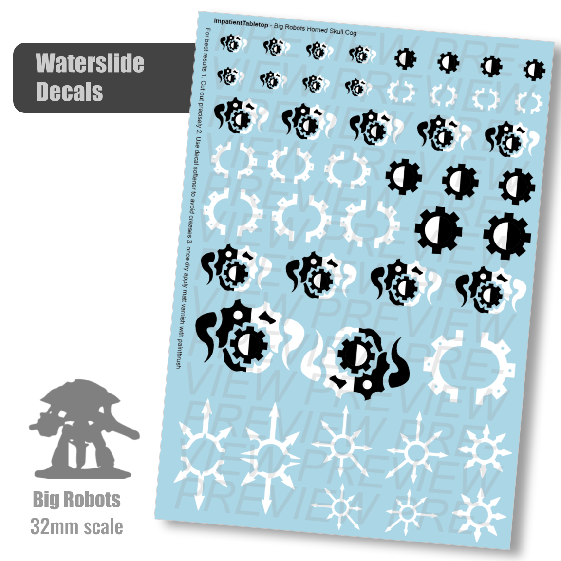 Horned Skull Cog Big Robots