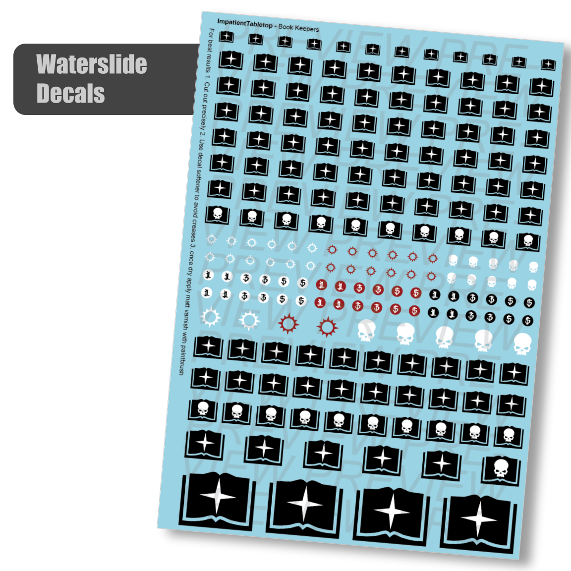 Wargaming Waterslide Decals for 28mm Miniatures – ImpatientTabletop