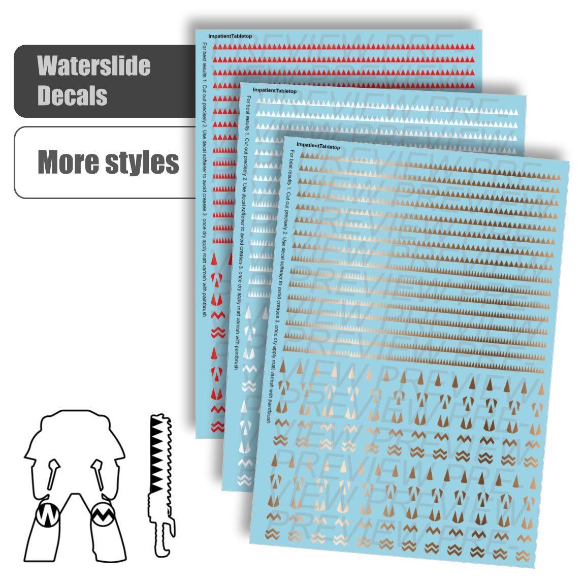 Knee and Weapon Markings Triangles
