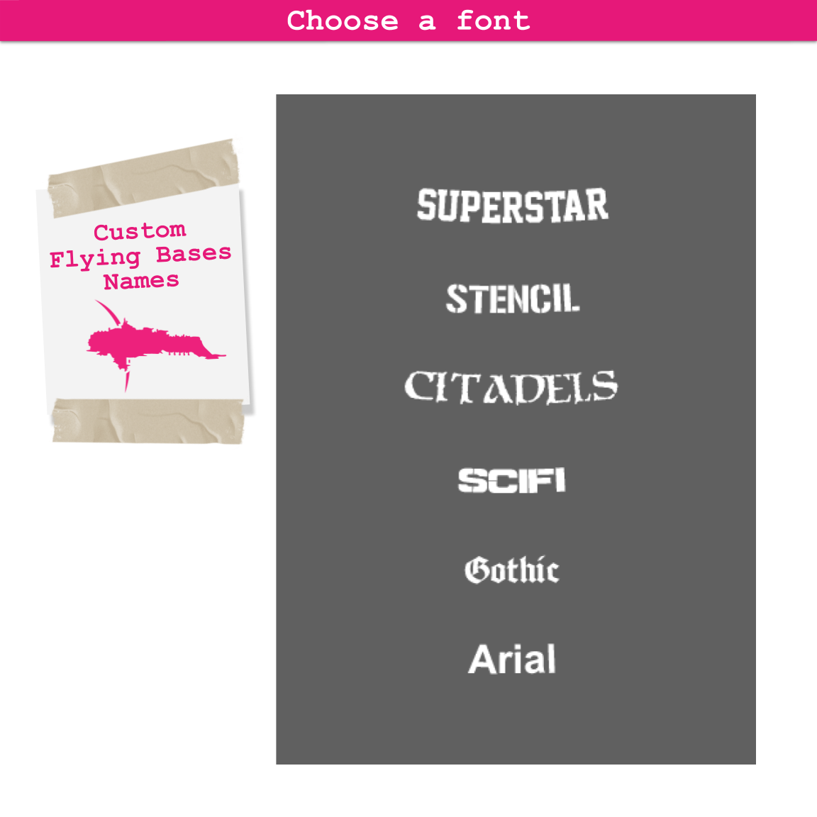 Custom Named Flying Bases