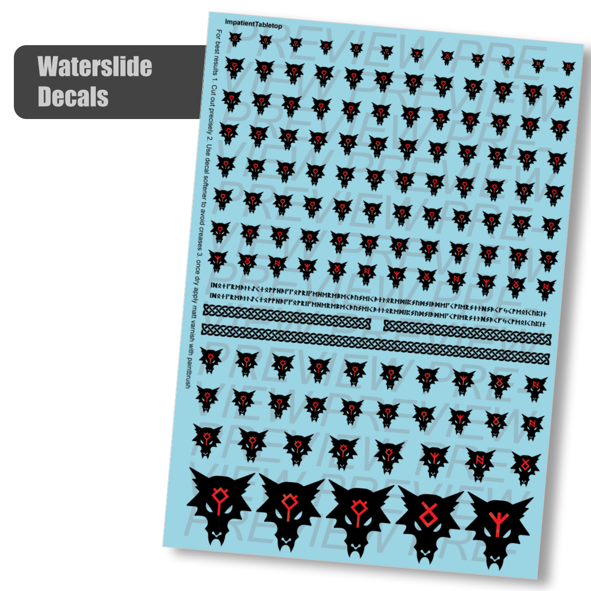 Wargaming Waterslide Decals for 28mm Miniatures – ImpatientTabletop