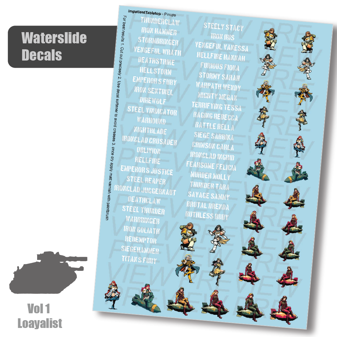 Wargaming Waterslide Decals – ImpatientTabletop